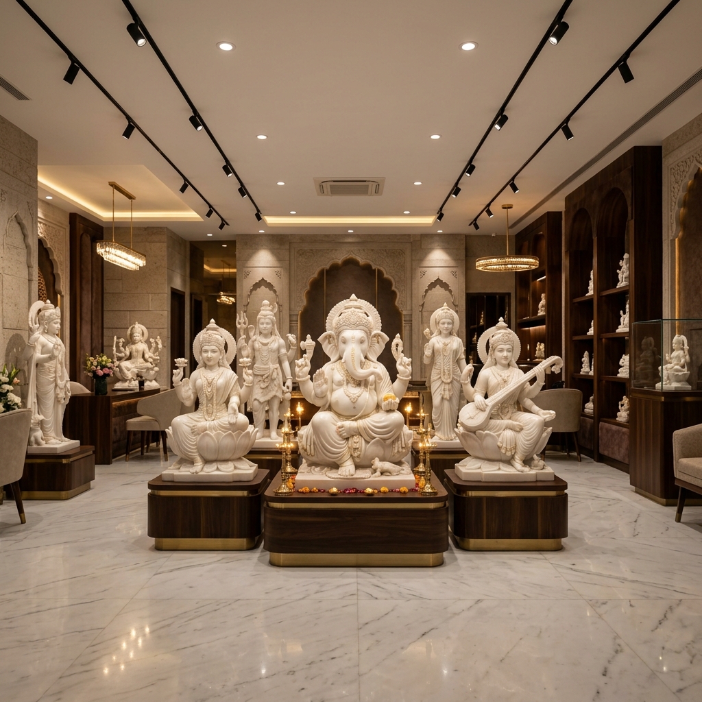 Artisan carving marble